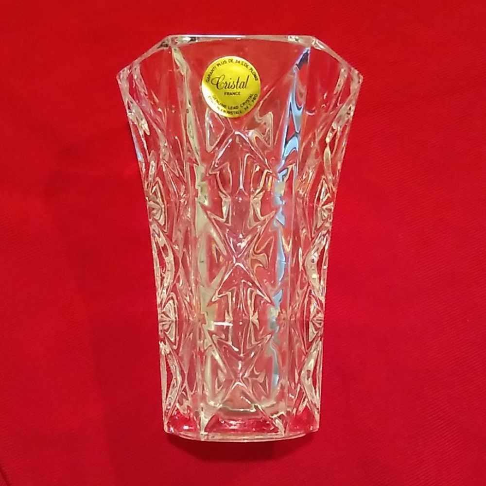 VINTAGE Cristal France Crystal Bud Vase